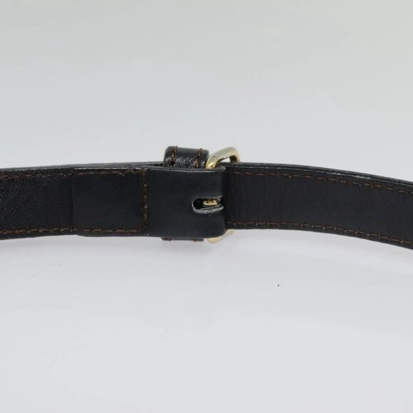 Burberrys Shoulder Bag Canvas Gold Black Auth bs18589 - Picture 10 of 15